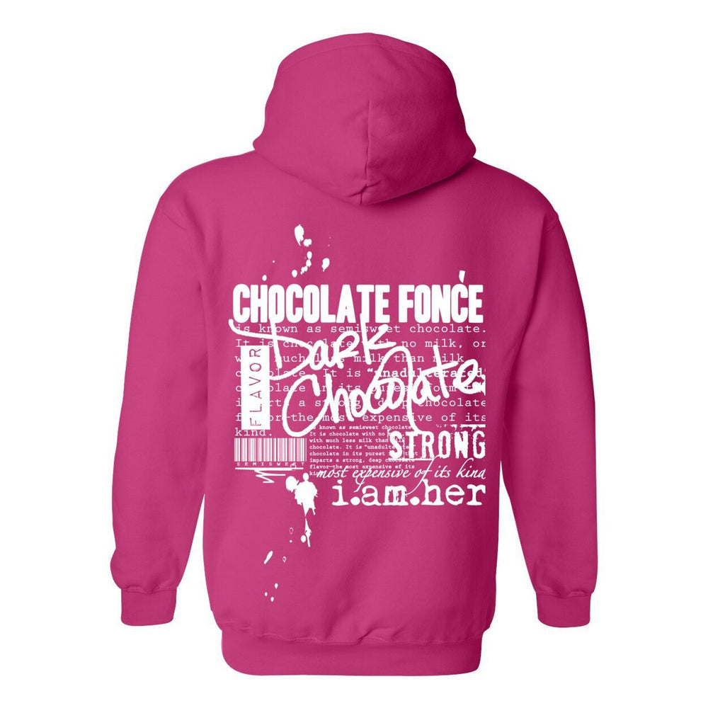 Dark Chocolate – Women's Hoodie | Deep Melanin Royalty | Statement Hoodie for Black Women - White