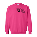 PowHerFul x She Overcame - Women's Crewneck Sweatshirt - Black