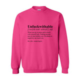 Unf*ckwithable Crewneck | Defined by Peace - Black