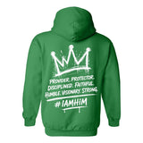 I AM HIM — King Anointed | White Ink | Pullover Hoodie | King Collection