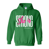 She is Strong - Women's Hooded Sweater - White