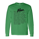 I AM HIM — Man Definition | Black Ink | Long Sleeve Tee | Definitions of HIM Collection