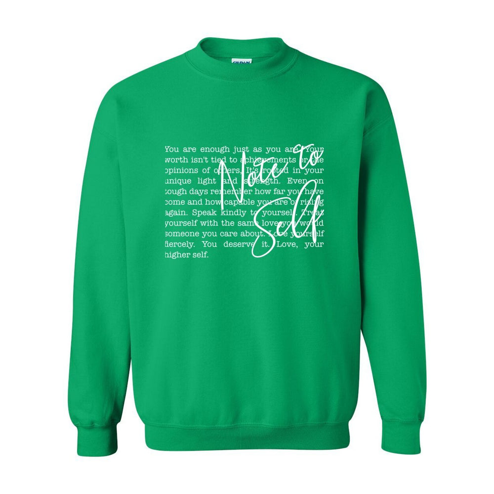 Note To Self Women's Crewneck – Sacred Reminders. Everyday Wear. White