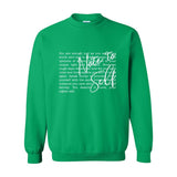 Note To Self Women's Crewneck – Sacred Reminders. Everyday Wear. White