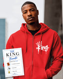 I AM HIM - ESSENCE - King Anointed Bundle | White Ink | Zip Hoodie
