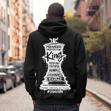 I AM HIM — King's Gambit | White Ink | Pullover Hoodie | King Collection