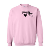 PowHerFul x She Overcame - Women's Crewneck Sweatshirt - Black