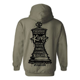 I AM HIM — King's Gambit | Black Ink | Pullover Hoodie | King Collection