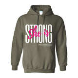 She is Strong - Women's Hooded Sweater - White