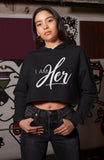 I AM HER Signature Cropped Hoodie + Jogger Set | Black