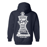 I AM HIM — King's Gambit | White Ink | Pullover Hoodie | King Collection