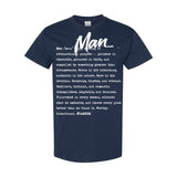 I AM HIM — Man Definition | White Ink | T-Shirt | Definitions of HIM Collection