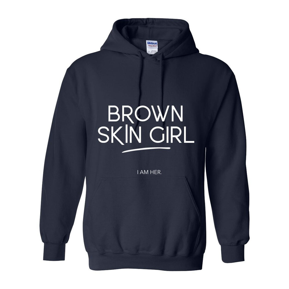 Brown Skin Girl Hooded Sweatshirt - W