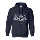 Brown Skin Girl Hooded Sweatshirt - W