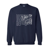 Note To Self Women's Crewneck – Sacred Reminders. Everyday Wear. White