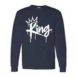 I AM HIM — King Sovereign | White Ink | Long Sleeve Tee | King Collection