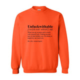 Unf*ckwithable Crewneck | Defined by Peace - Black