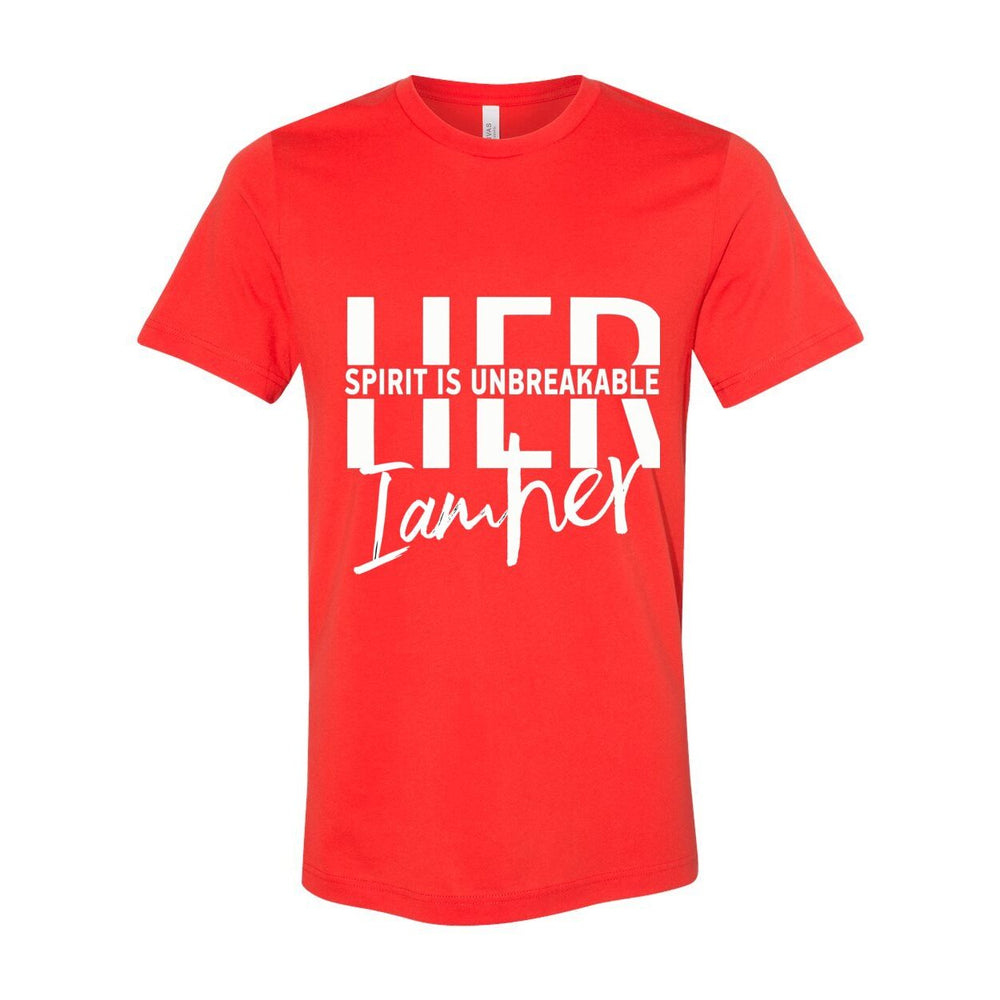 HER Spirit is Unbreakable Women's Tee – HER Light Can’t Be Dimmed - White