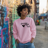 PowHerFul x She Overcame - Women's Crewneck Sweatshirt - Black