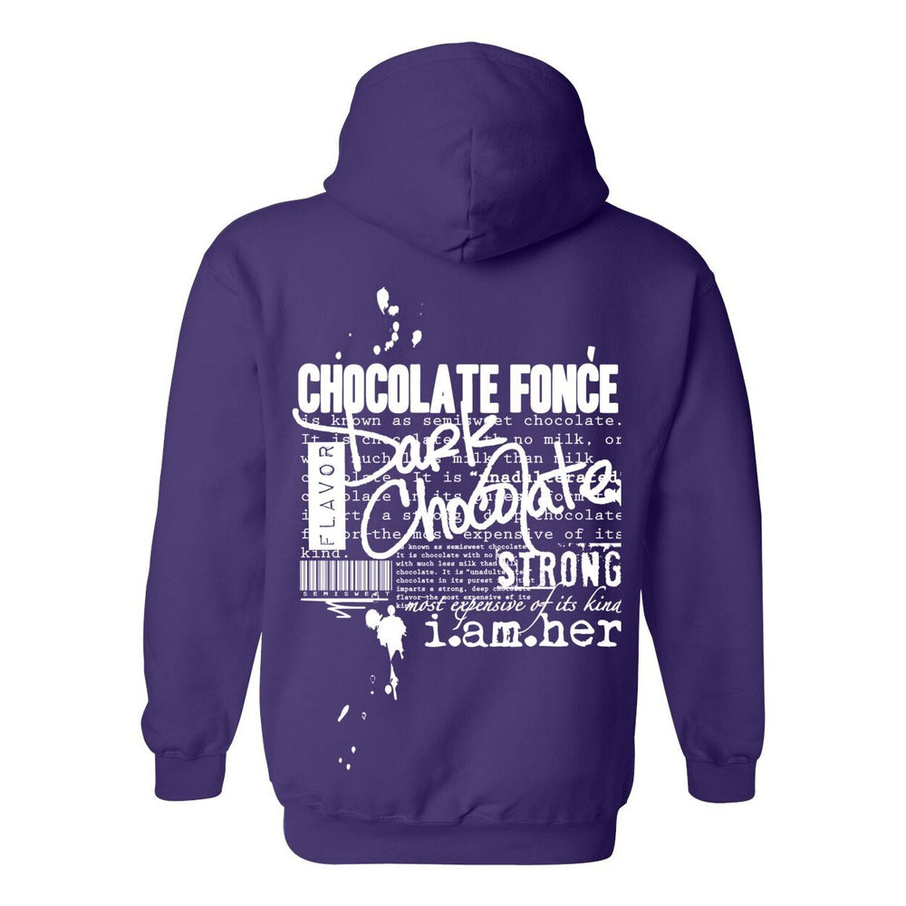 Dark Chocolate – Women's Hoodie | Deep Melanin Royalty | Statement Hoodie for Black Women - White