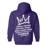 I AM HIM — King Anointed | White Ink | Pullover Hoodie | King Collection