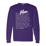 I AM HIM — Man Definition | White Ink | Long Sleeve Tee | Definitions of HIM Collection