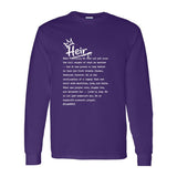 I AM HIM — Heir Definition | White Ink | Long Sleeve Tee | Legacy Collection