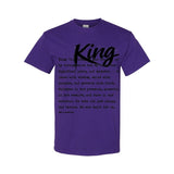 I AM HIM — King Definition | Black Ink | T-Shirt | Definitions of HIM Collection