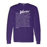 I AM HIM — Warrior Definition | White Ink | Long Sleeve Tee | Definitions of HIM Collection
