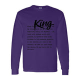 I AM HIM — King Definition | Black Ink | Long Sleeve Tee | Definitions of HIM Collection
