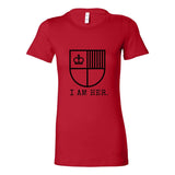 I AM HER Shield Tee: Empowering Women's Graphic T-Shirt