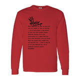 I AM HIM — Heir Definition | Black Ink | Long Sleeve Tee | Legacy Collection
