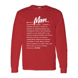 I AM HIM — Man Definition | White Ink | Long Sleeve Tee | Definitions of HIM Collection