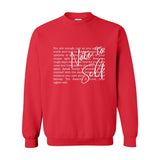 Note To Self Women's Crewneck – Sacred Reminders. Everyday Wear. White