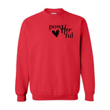 PowHerFul x She Overcame - Women's Crewneck Sweatshirt - Black