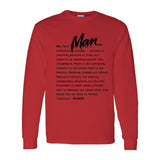 I AM HIM — Man Definition | Black Ink | Long Sleeve Tee | Definitions of HIM Collection