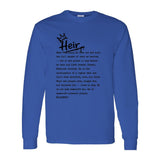 I AM HIM — Heir Definition | Black Ink | Long Sleeve Tee | Legacy Collection