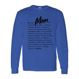 I AM HIM — Man Definition | Black Ink | Long Sleeve Tee | Definitions of HIM Collection