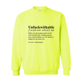 Unf*ckwithable Crewneck | Defined by Peace - Black