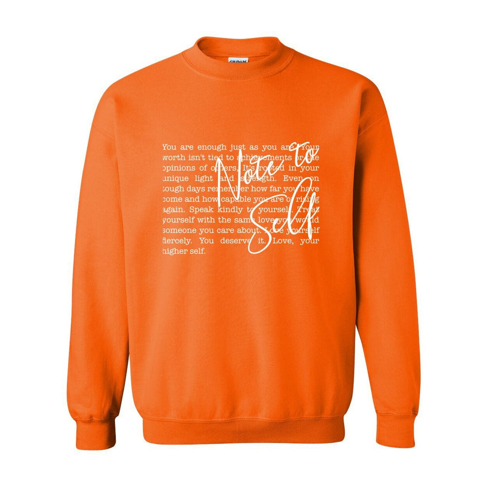 Note To Self Women's Crewneck – Sacred Reminders. Everyday Wear. White