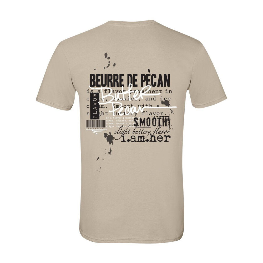 Butter Pecan – Women's Tee | Soft Golden Power | White on Black