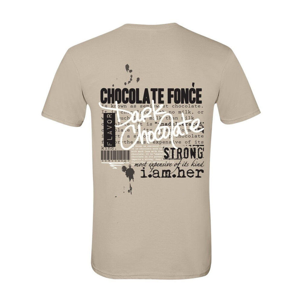 Dark Chocolate – Women's Tee | Regal & Radiant | White on Black