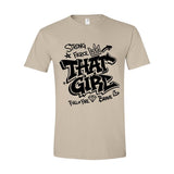 That Girl — Black Graffiti Graphic Tee | Around the Way Girl Collection