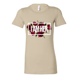 I AM HER en Rose Tee – Soft in Hue, Fierce in Spirit | Empowering Women’s Graphic T-Shirt