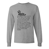 I AM HIM — Heir Definition | Black Ink | Long Sleeve Tee | Legacy Collection