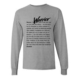 I AM HIM — Warrior Definition | Black Ink | Long Sleeve Tee | Definitions of HIM Collection