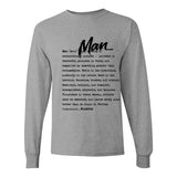 I AM HIM — Man Definition | Black Ink | Long Sleeve Tee | Definitions of HIM Collection