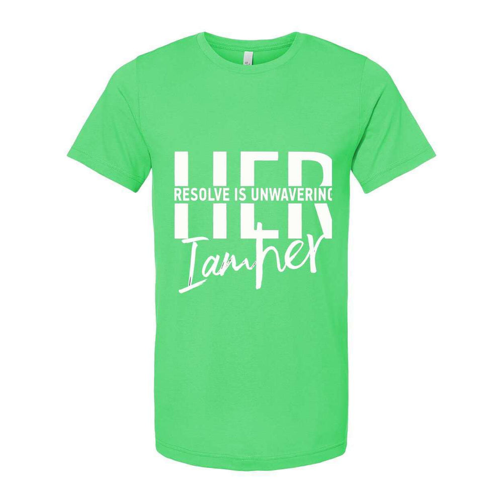 Unwavering Resolve Women's Tee – HER Faith Stands Firm - White