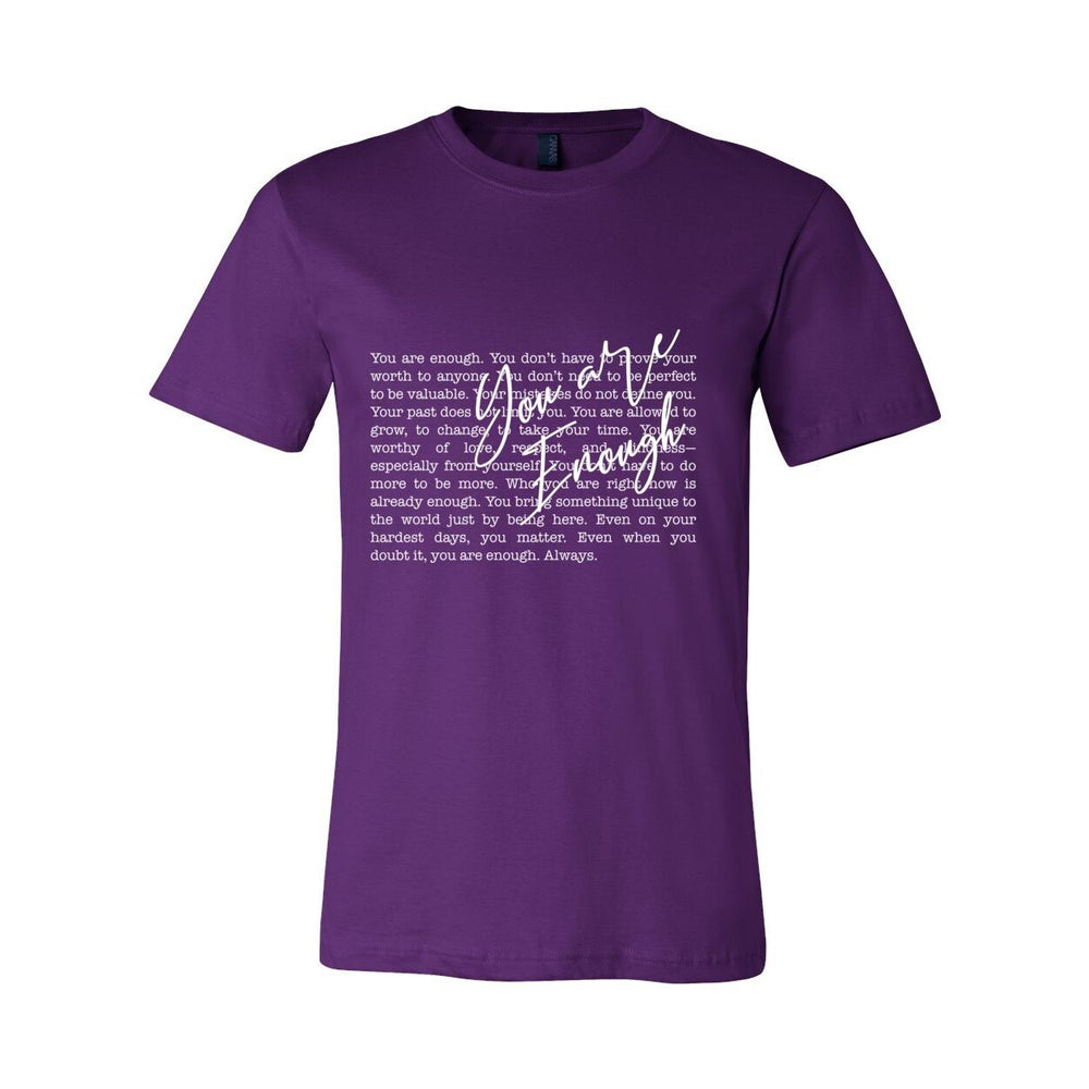 You Are Enough – Inspirational Tee for Women | Faith + Empowerment Shirt - White