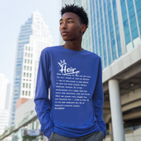 I AM HIM — Heir Definition | White Ink | Long Sleeve Tee | Legacy Collection